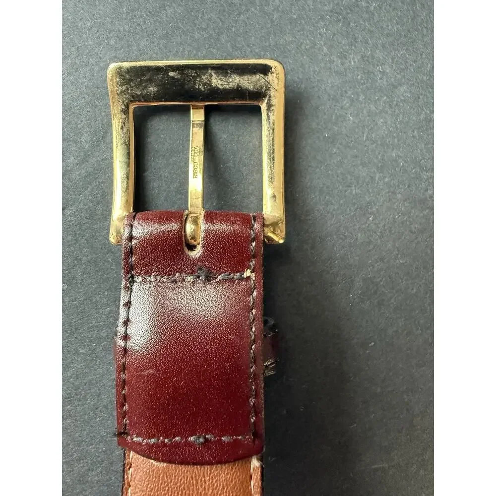 Men’s Split Cowhide 40/100 Leather Dress Belt With Brass Buckle USA Brown Casual